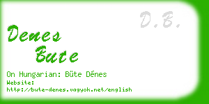 denes bute business card