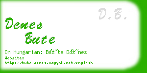 denes bute business card